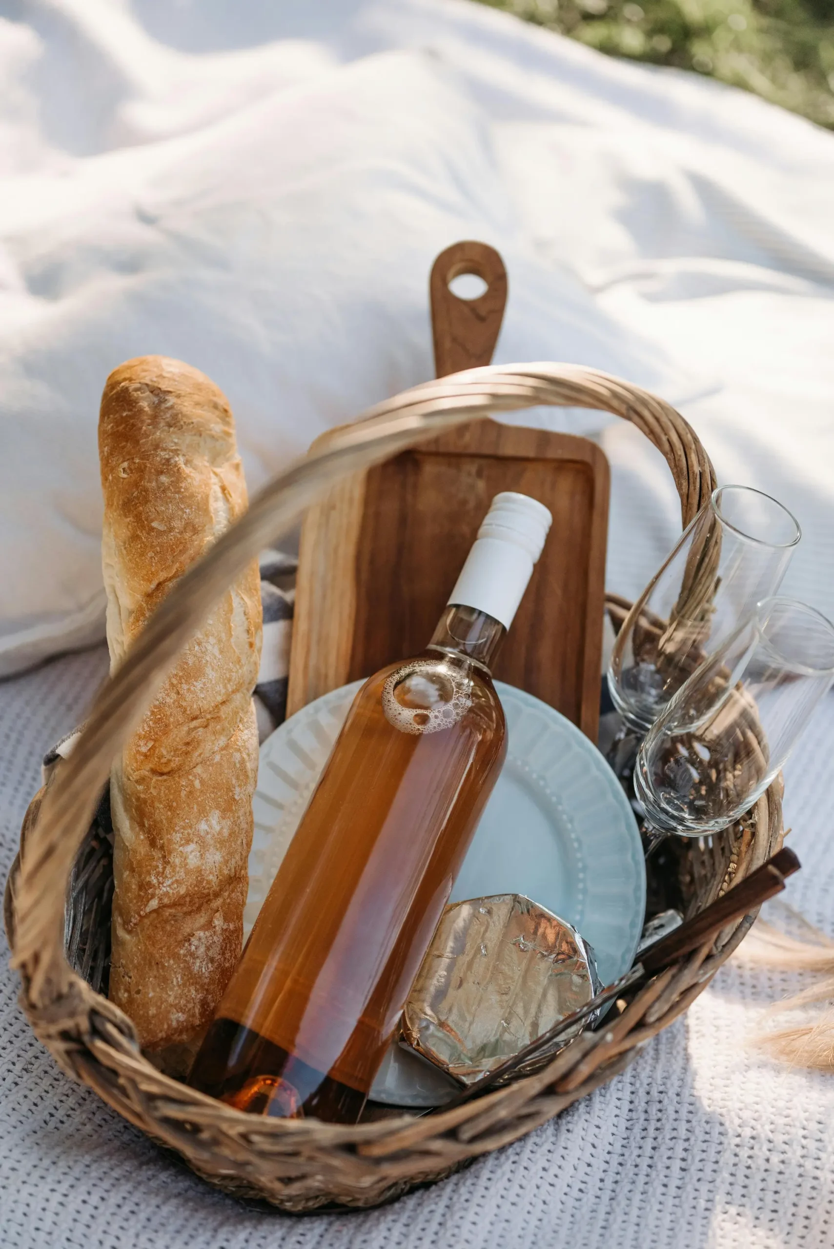 Welcome hamper and champagne at villa Mauritius