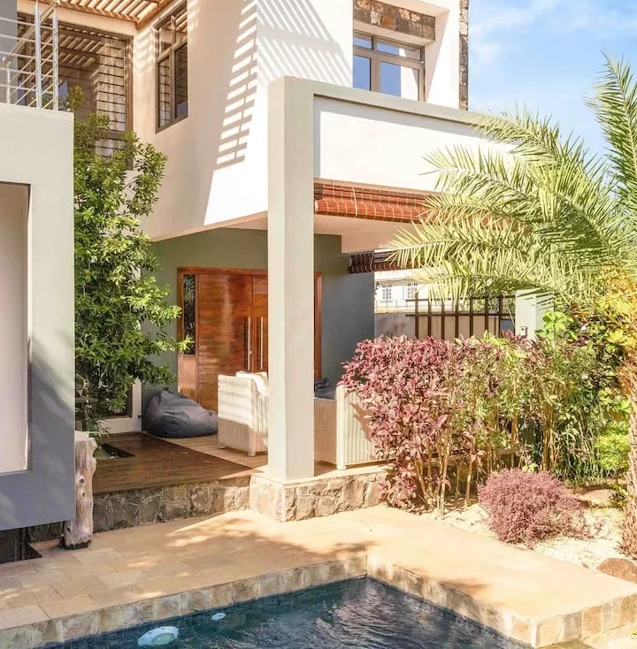 Turquoise Bay Villa Trou aux Biches Mauritius — Pool Terrace Entrance