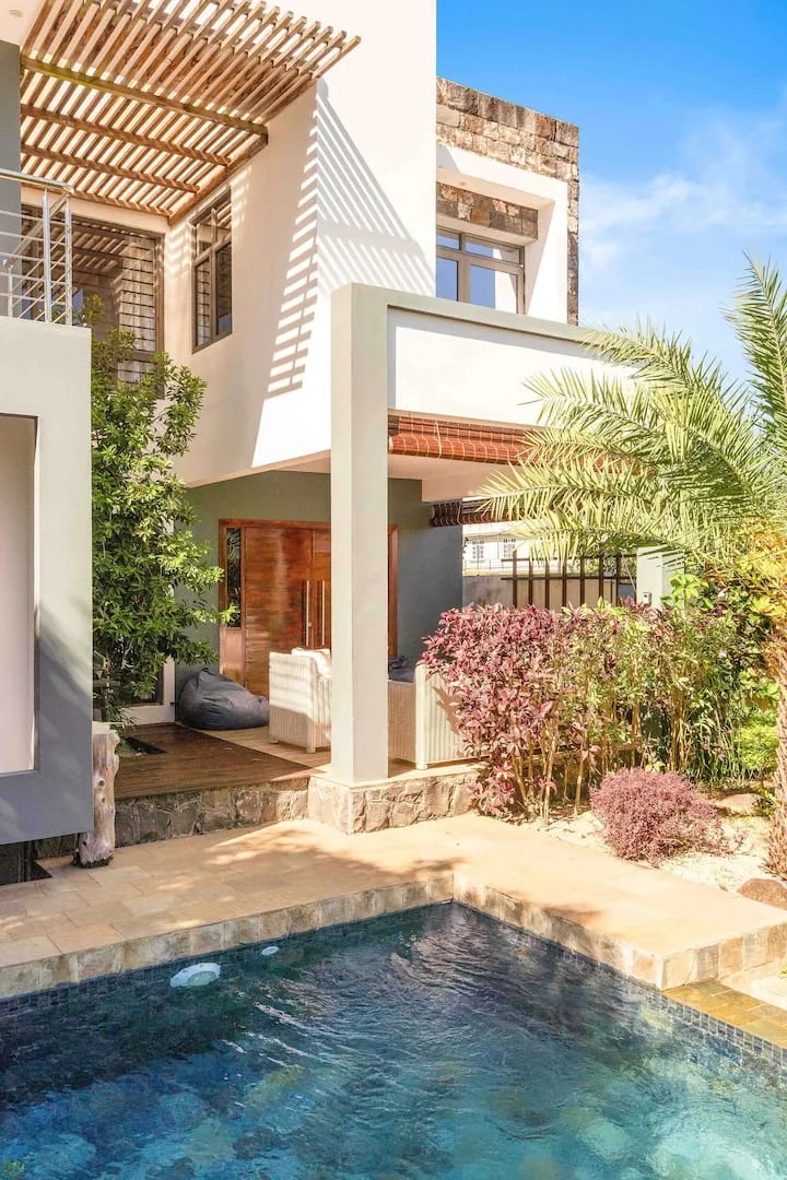 Turquoise Bay Villa Trou aux Biches Mauritius — Pool Terrace Entrance